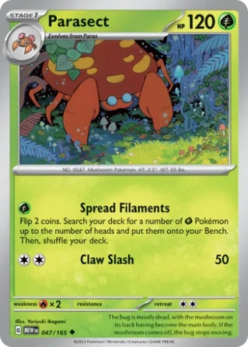 Przejdź do produktu MEW 047/165 | Parasect Zwykła | Pokemon - 151