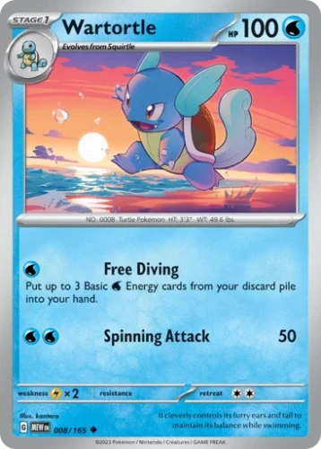 Przejdź do produktu MEW 008/165 | Wartortle Zwykła | Pokemon - 151