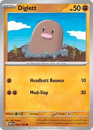 Przejdź do produktu MEW 050/165 | Diglett Zwykła | Pokemon - 151