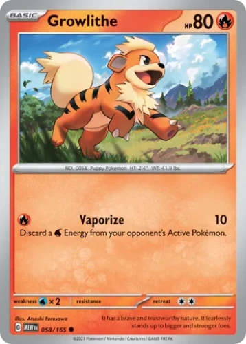 Przejdź do produktu MEW 058/165 | Growlithe Zwykła | Pokemon - 151