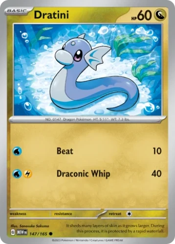 Przejdź do produktu MEW 147/165 | Dratini Zwykła | Pokemon - 151