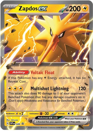 Przejdź do produktu SVP 049 | Zapdos ex Holo | Pokemon - Scarlet & Violet Black Star Promos