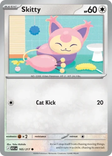 Przejdź do produktu ASC 165/217 | Skitty Zwykła | Pokemon - Ascended Heroes