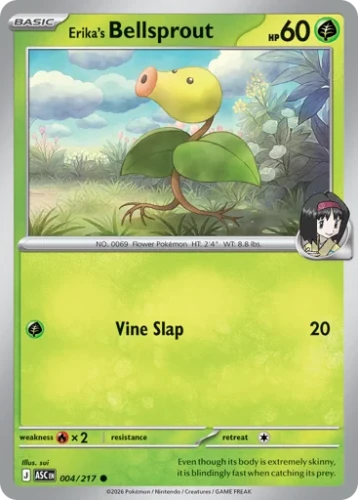 Przejdź do produktu ASC 004/217 | Erika's Bellsprout Zwykła | Pokemon - Ascended Heroes