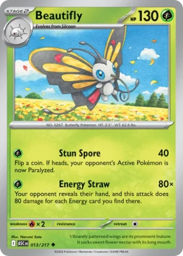 Przejdź do produktu ASC 013/217 | Beautifly Zwykła | Pokemon - Ascended Heroes
