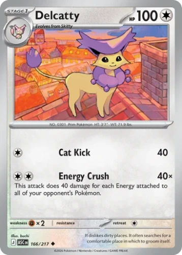 Przejdź do produktu ASC 166/217 | Delcatty Zwykła | Pokemon - Ascended Heroes