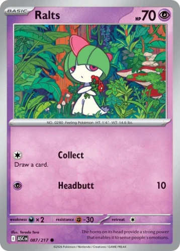 Przejdź do produktu ASC 087/217 | Ralts Zwykła | Pokemon - Ascended Heroes