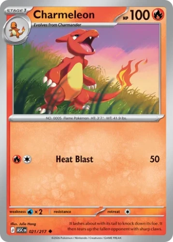 Przejdź do produktu ASC 021/217 | Charmeleon Zwykła | Pokemon - Ascended Heroes