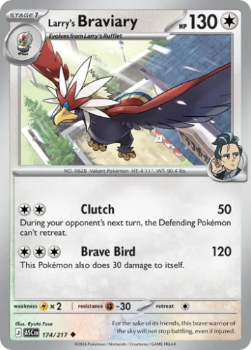 Przejdź do produktu ASC 174/217 | Larry's Braviary Zwykła | Pokemon - Ascended Heroes