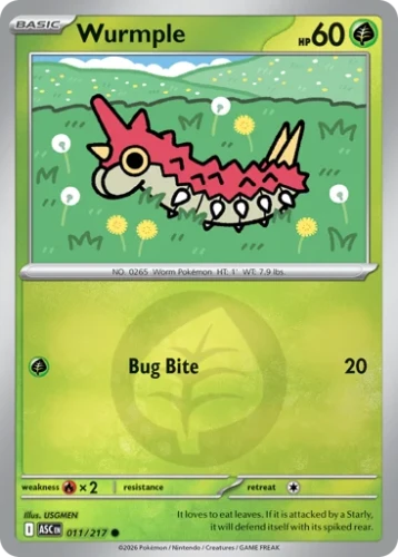 Przejdź do produktu ASC 011/217 | Wurmple Energy Reverse Holofoil | Pokemon - Ascended Heroes