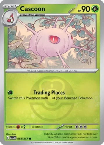 Przejdź do produktu ASC 014/217 | Cascoon Love Ball Reverse Holofoil | Pokemon - Ascended Heroes
