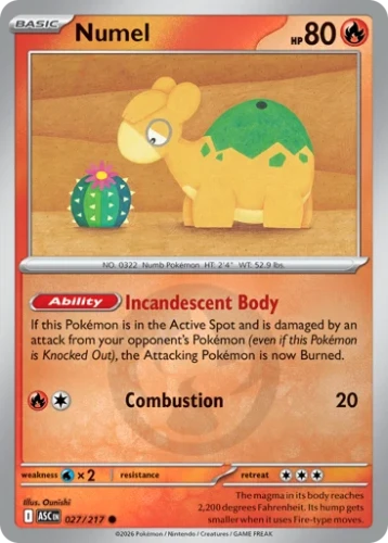 Przejdź do produktu ASC 027/217 | Numel Energy Reverse Holofoil | Pokemon - Ascended Heroes