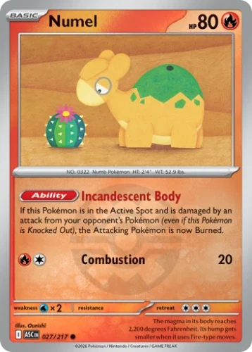 Przejdź do produktu ASC 027/217 | Numel Quick Ball Reverse Holofoil | Pokemon - Ascended Heroes