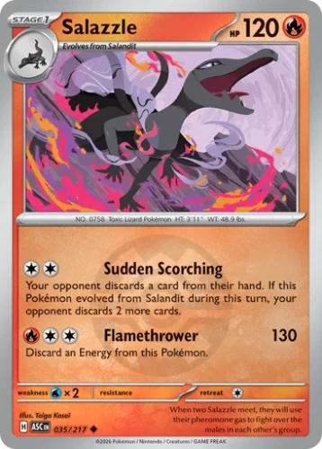 Przejdź do produktu ASC 035/217 | Salazzle Quick Ball Reverse Holofoil | Pokemon - Ascended Heroes