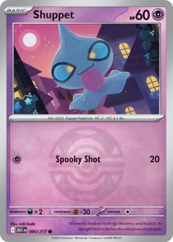 Przejdź do produktu ASC 090/217 | Shuppet Dusk Ball Reverse Holofoil | Pokemon - Ascended Heroes
