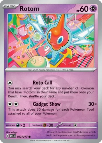 Przejdź do produktu ASC 092/217 | Rotom Dusk Ball Reverse Holofoil | Pokemon - Ascended Heroes