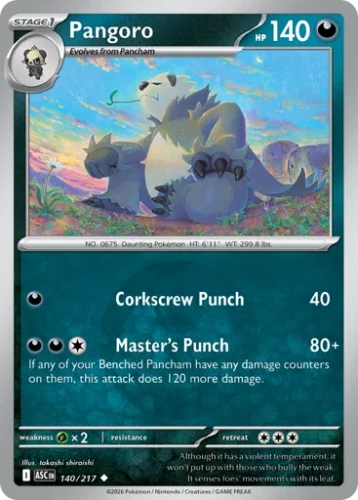 Przejdź do produktu ASC 140/217 | Pangoro Energy Reverse Holofoil | Pokemon - Ascended Heroes