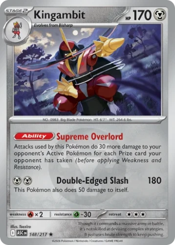 Przejdź do produktu ASC 148/217 | Kingambit Energy Reverse Holofoil | Pokemon - Ascended Heroes