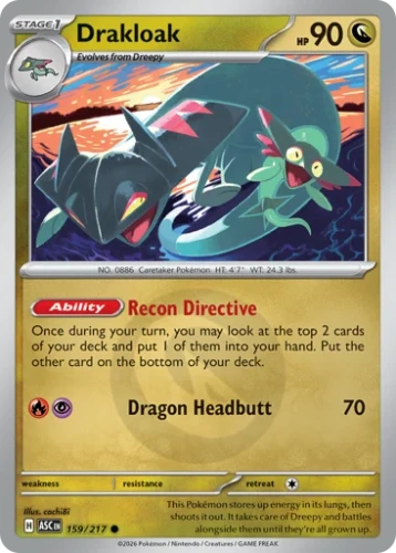 Przejdź do produktu ASC 159/217 | Drakloak Energy Reverse Holofoil | Pokemon - Ascended Heroes