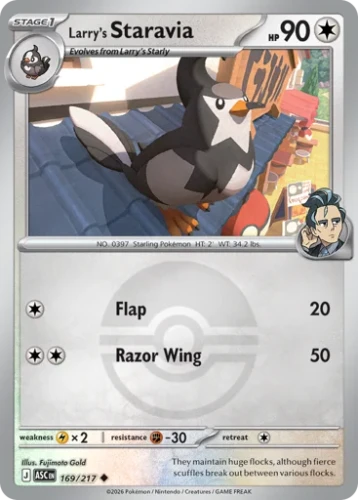 Przejdź do produktu ASC 169/217 | Larry's Staravia Poke Ball Reverse Holofoil | Pokemon - Ascended Heroes