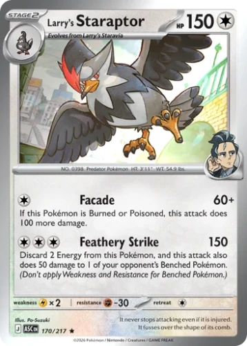 Przejdź do produktu ASC 170/217 | Larry's Staraptor Holo | Pokemon - Ascended Heroes