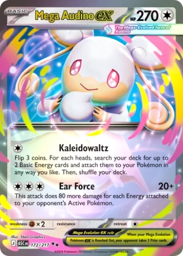 Przejdź do produktu ASC 172/217 | Mega Audino ex Holo | Pokemon - Ascended Heroes