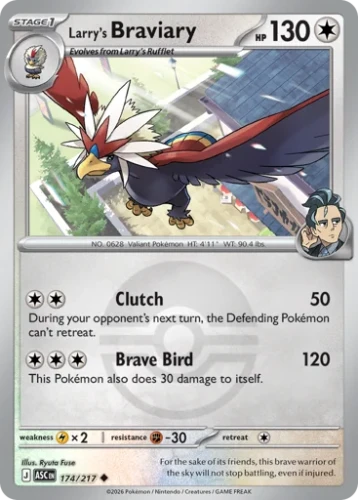 Przejdź do produktu ASC 174/217 | Larry's Braviary Poke Ball Reverse Holofoil | Pokemon - Ascended Heroes