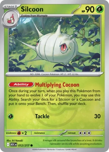 Przejdź do produktu ASC 012/217 | Silcoon Love Ball Reverse Holofoil | Pokemon - Ascended Heroes