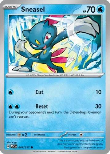 Przejdź do produktu ASC 044/217 | Sneasel Zwykła | Pokemon - Ascended Heroes