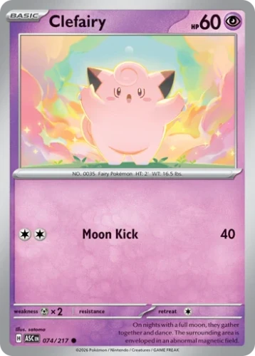 Przejdź do produktu ASC 074/217 | Clefairy Zwykła | Pokemon - Ascended Heroes