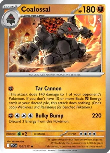 Przejdź do produktu ASC 120/217 | Coalossal Holo | Pokemon - Ascended Heroes