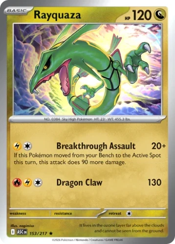Przejdź do produktu ASC 153/217 | Rayquaza Holo | Pokemon - Ascended Heroes