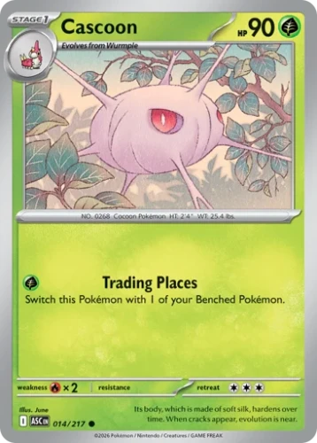 Przejdź do produktu ASC 014/217 | Cascoon Zwykła | Pokemon - Ascended Heroes
