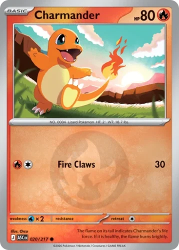 Przejdź do produktu ASC 020/217 | Charmander Energy Reverse Holofoil | Pokemon - Ascended Heroes