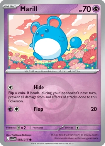 Przejdź do produktu ASC 083/217 | Marill Energy Reverse Holofoil | Pokemon - Ascended Heroes