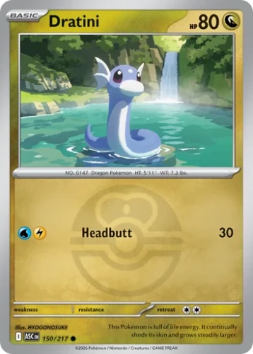 Przejdź do produktu ASC 150/217 | Dratini Love Ball Reverse Holofoil | Pokemon - Ascended Heroes
