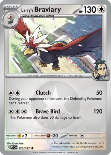 Przejdź do produktu ASC 174/217 | Larry's Braviary Energy Reverse Holofoil | Pokemon - Ascended Heroes