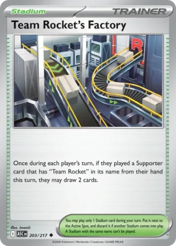 Przejdź do produktu ASC 203/217 | Team Rocket's Factory Zwykła | Pokemon - Ascended Heroes