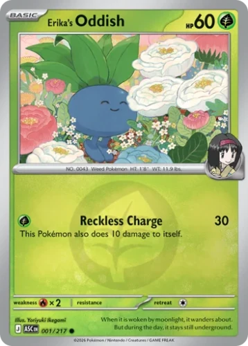 Przejdź do produktu ASC 001/217 | Erika's Oddish Energy Reverse Holofoil | Pokemon - Ascended Heroes