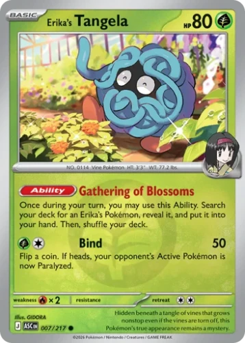 Przejdź do produktu ASC 007/217 | Erika's Tangela Energy Reverse Holofoil | Pokemon - Ascended Heroes