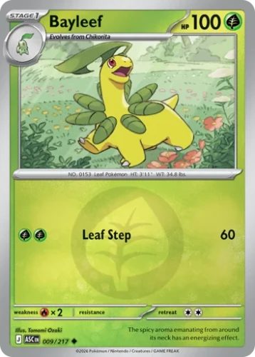 Przejdź do produktu ASC 009/217 | Bayleef Energy Reverse Holofoil | Pokemon - Ascended Heroes