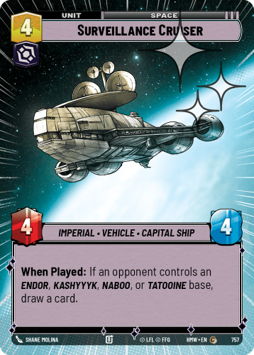 Przejdź do produktu HMW 757 | Surveillance Cruiser | Hyperspace Foil | Homeworlds