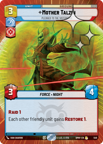 Przejdź do produktu HMW 549 | Mother Talzin, Pledged to the Sisterhood | Hyperspace Foil | Homeworlds