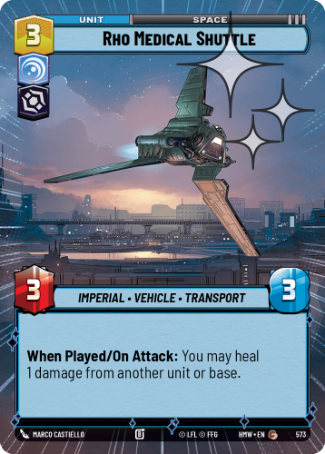 Przejdź do produktu HMW 573 | Rho Medical Shuttle | Hyperspace Foil | Homeworlds