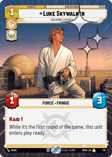 Przejdź do produktu HMW 718 | Luke Skywalker, Dreaming Farmboy | Hyperspace Foil | Homeworlds