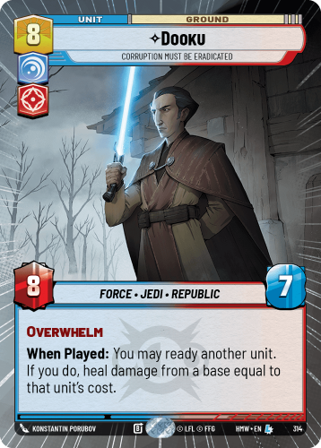 Przejdź do produktu HMW 314 | Dooku, Corruption Must Be Eradicated | Hyperspace | Homeworlds