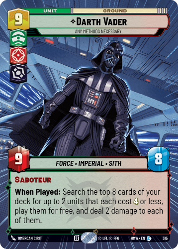 Przejdź do produktu HMW 315 | Darth Vader, Any Methods Necessary | Hyperspace | Homeworlds