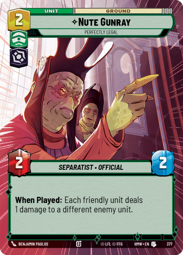Przejdź do produktu HMW 377 | Nute Gunray, Perfectly Legal | Hyperspace | Homeworlds