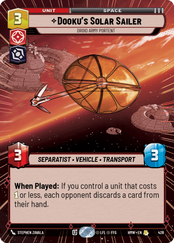 Przejdź do produktu HMW 426 | Dooku's Solar Sailer, Droid Army Portent | Hyperspace | Homeworlds