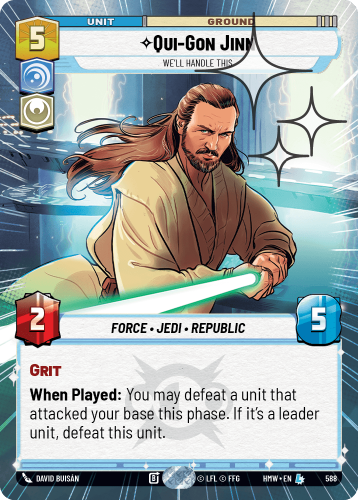 Przejdź do produktu HMW 588 | Qui-Gon Jinn, We'll Handle This | Hyperspace Foil | Homeworlds